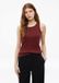 s.Oliver - Geribde slim fit top met borduursel - Bordeaux - Maat 46