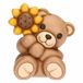 THUN Teddy met zonnebloem, groot, keramiek, Collectie Meer nieuwigheden 2025, 12,3 x 9,4 x 13,8 cm