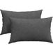 Coussin de canapé 2 pièces gris foncé 50 x 30 cm