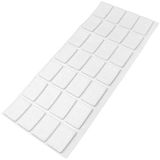 Adsamm® White Rectangular Felt Glides - 20x30mm, 3.5mm Thick
