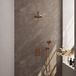 Brauer Copper Carving Thermostatische Regendoucheset Inbouw - Hoofddouche 20 cm - Rechte Wandarm - 3 Weg - Handdouche 3 Standen - Doucheslang - Wandaansluitbocht
