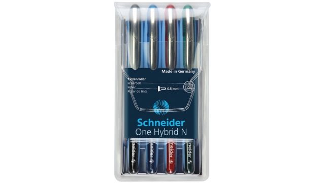 Schneider One Hybrid N 0.5mm Rollerball Pen - 4 Pack