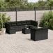 Maison Exclusive - Ensemble de meubles de jardin 10 pièces avec canapé et coussins, noir, en polyrotin