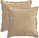 vidaXL Housse de coussin 2 pièces bois taupe 45 x 45 cm chenille tissu