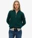 Superdry Pull en maille décontracté à demi-zip Green Taille : 40