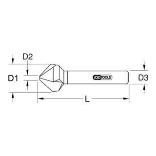 KS Tools KS Tools HSS Co 5 conische en ontbraam verzinkboor 90°, 12.4mm Aantal:1