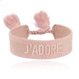 Deja Jewels Deja J'adore Gevlochten Armband - Oudroze