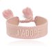 Deja Jewels Deja J'adore Gevlochten Armband - Oudroze