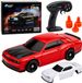 LEAN TOYS Rc Drift sportwagen verwisselbare carrosseriewielen 4wd rouge 1:43