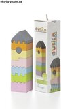 Cubika Motoriek stapeltoren - Pastel - Hout - 18+ maanden