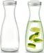 Zeller Karaf - 3x - met schroefdeksel - glas - 1000 ml - schenkkan