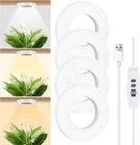 Merkloos / Sans marque Wan GmbH Groeiplantenlamp Set van 4 met Instelbare Timer en Helderheid
