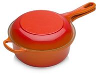 LE CREUSET 2-IN-1 Steelpan - 22cm - Oranje - Gietijzer