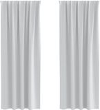 vidaXL Blackout Gordijnen met Ringen 2 st Lichtgrijs 225 x 140 cm