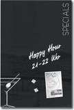 Sigel Glasmagneetbord Artverum 40x60cm Zwart Cocktail SI-GL296