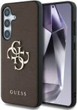 Guess 4G Metal Logo Saffiano Backcover Samsung Galaxy S25 Plus Bruin