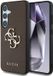 Guess 4G Metal Logo Saffiano Backcover Samsung Galaxy S25 Plus Bruin