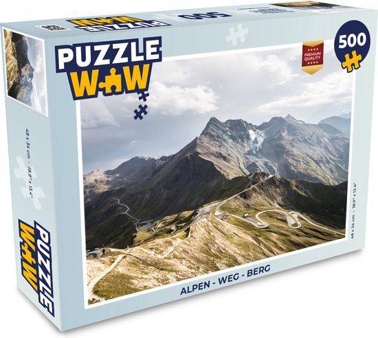 MuchoWow Puzzel Alpen - Weg - Berg - Legpuzzel - Puzzel 500 stukjes