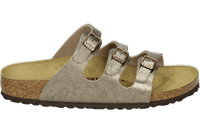 Birkenstock FLORIDA GRACEFUL TAUPE BF - Dames slippers - Kleur: Taupe - Maat: 35