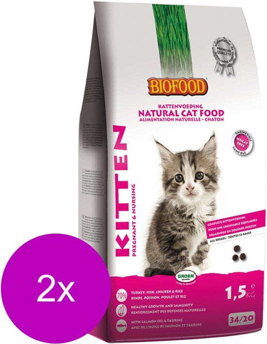 BIOFOOD Ncf Kitten Pregnant&Nursing - Kattenvoer - 2 x 1.5 kg