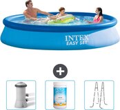 Intex Easy Set Zwembad - 366 x 76 cm - Blauw - Inclusief Filterpomp & Ladder