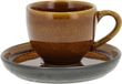 BITZ Espresso met Schaaltje Dia 5,5 x 5 cm 7 cl Ambre/Noir