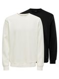 Only & Sons Sweatshirt 'Connor' zwart gemêleerd