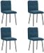 vidaXL Eetkamerstoelen 4 stuks fluweel blauw