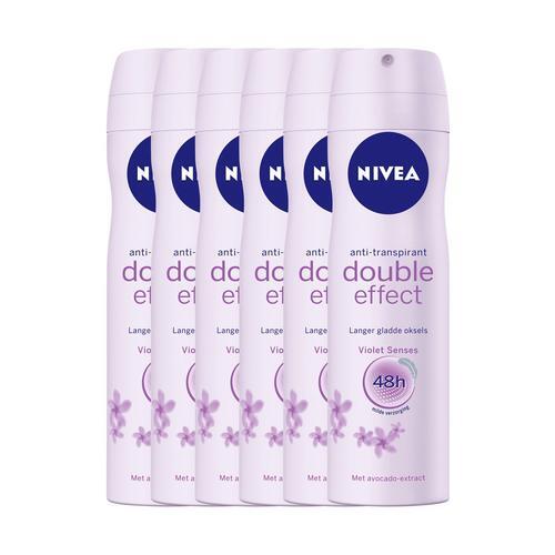Nivea Double Effect Deodorant Spray - 6 x 150 ml - Voordeelverpakking