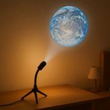 Out of the blue Projectielamp, aarde & maan, aluminium + ABS, op statief, ca. X cm, met USB-kabel
