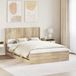 vidaXL Bedframe met opbergruimte en hoofdbord Sonoma Eiken
