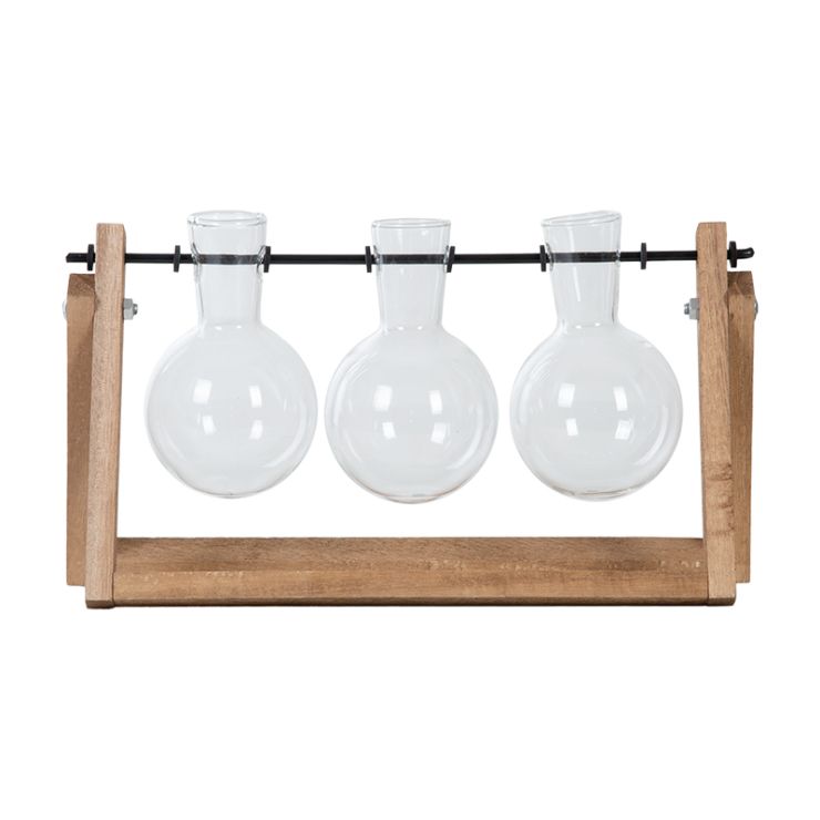 Esschert Design Stekset - Glass, Wood, Transparent - Indoor - 145mm x 255mm x 65mm