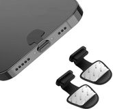 Selected by GSMpunt.nl Lightning Poort Stofdichte Plug met Plakstrip geschikt voor iPhone / iPad | Kapje voor Lightning Connector | Bescherming tegen o.a. pluisjes, stof, zand, vuil en water | Zwart (2-Pack)