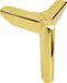 Pieds de meuble élégants en métal "Loft" finition chrome doré 12 cm