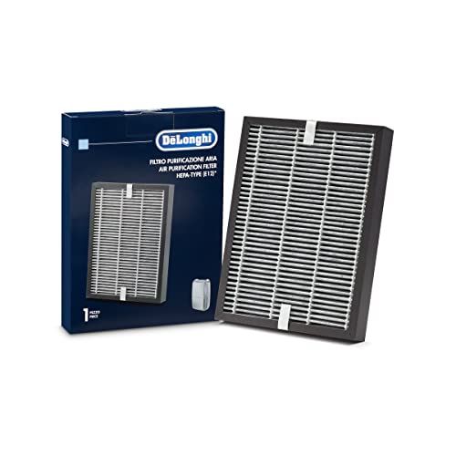 De'Longhi Filterset voor luchtreiniger Hepa-type (E12) filter met actieve kool, compatibel met Tasciugo AriaDry luchtontvochtiger DDSX220WF, DLSA011