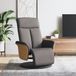 Maison Exclusive fauteuil relax avec repose-pieds, tissu taupe
