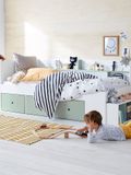 VERTBAUDET BASEO Kinderbed met opbergruimte grijsblauw