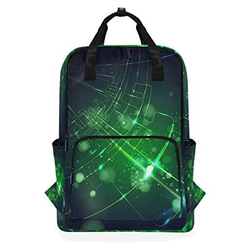 MONTOJ Travel Rugzak Groen High Tech Licht Patroon School Rugzak