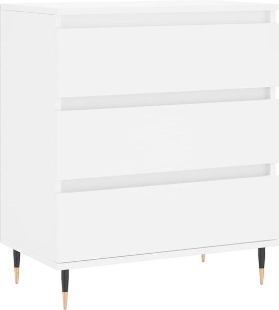 vidaXL Dressoir 60x35x70 cm bewerkt hout wit
