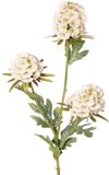 Top Art Dianthus Chinese anjer 3x vertakt met 3 bloemen 2x 8x5 cm 1x 6x5 cm & 6 bladeren 77 cm kunstbloem