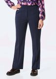 Goldner VERA Wijde Jersey Broek met Plooien - Marine - Maat 40