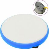 vidaXL Gymnastiekmat met pomp opblaasbaar 100x100x10 cm PVC blauw