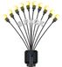 Lampes solaires de jardin, set de 6, avec 10 LED, lampe anti-mouches, lumière blanc chaud