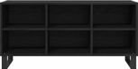 vidaXL meuble TV, 103,5 x 30 x 50 cm, noir, aspect chêne
