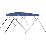 Maison Exclusive - Biminitop met 4 bogen Blauw 243x180x137 cm