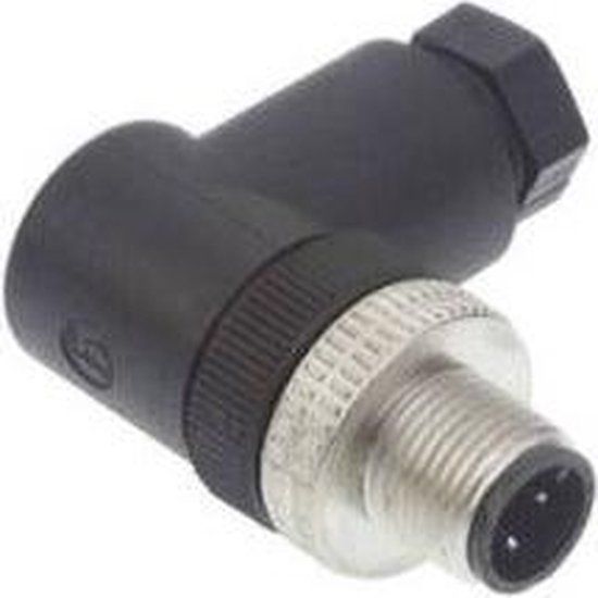 Hirschmann 933 165-100-1 Sensor/actuator connector, niet geassembleerd M12 Aantal polen (sensoren): 4 Stekker, haaks 1 stuk(s)