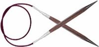 KnitPro Cubics Rondbreinaald 40cm 4.00mm Paars, Zilver, Bruin Hout, Metaal