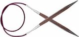 KnitPro Cubics Rondbreinaald 40cm 4.00mm Paars, Zilver, Bruin Hout, Metaal