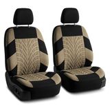 FH Group Autostoelhoezen voorset premium doek - hoezen voor lage rugleuning autostoelen met afneembare hoofdsteun, universele pasvorm, autostoelhoes, airbag compatibele autostoelhoes voor SUV, sedan