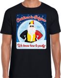 Bellatio Decorations Fout Belgie Kerst t-shirt / shirt - Christmas in Belgium we know how to party - zwart voor heren - kerstkleding / kerst outfit XXL